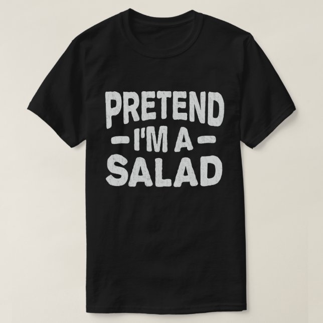 T-shirt Prétendre que je suis un costume d'Halloween facil (Design devant)