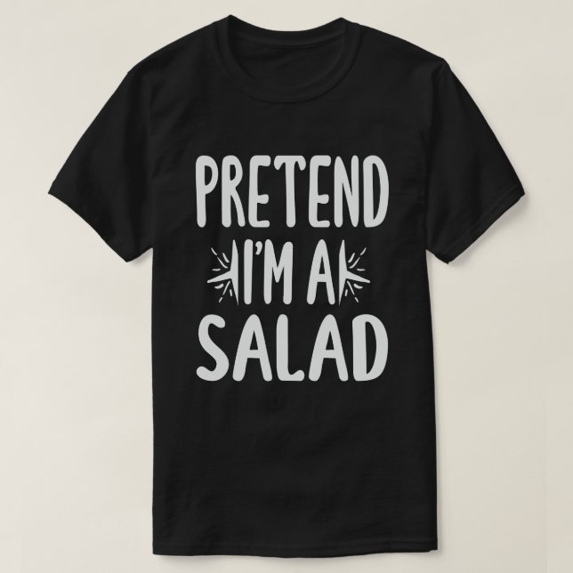 T-shirt Prétendre que je suis un costume d'Halloween facil (Design devant)