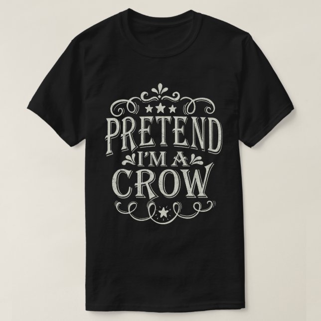T-shirt Prétendre que je suis un costume d'Halloween facil (Design devant)