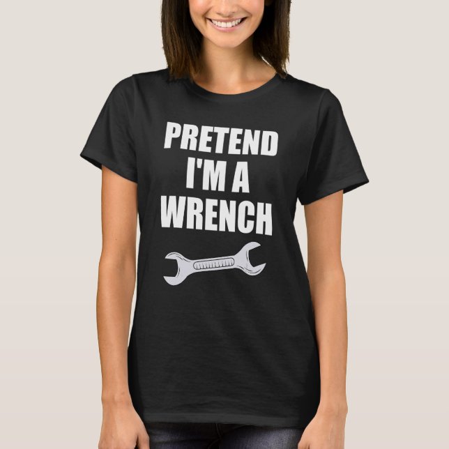 T-shirt Prétendre que je suis un costume d'Halloween mécan (Devant)
