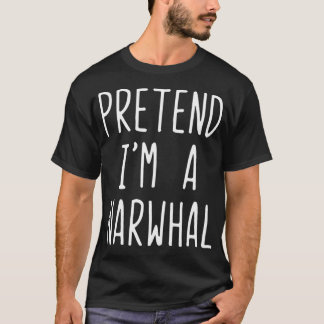 T-shirt Prétendre Que Je Suis Un Costume Étroit Halloween 