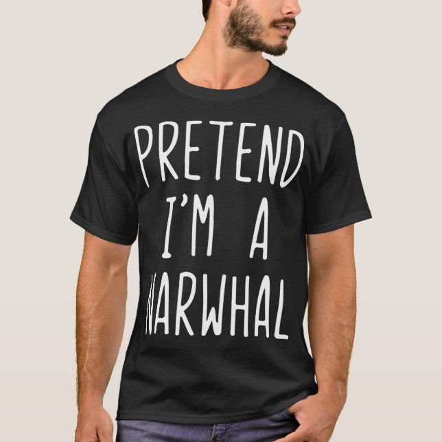 T-shirt Prétendre Que Je Suis Un Costume Étroit Halloween  (Devant)