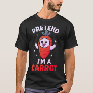 T-shirt Prétendre que je suis un fantôme de carotte Vegan 