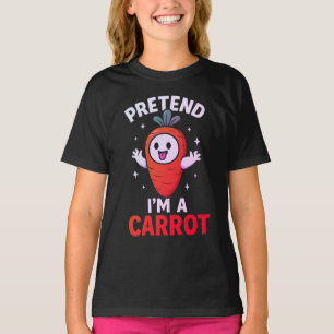 T-shirt Prétendre que je suis un fantôme de carotte Vegan