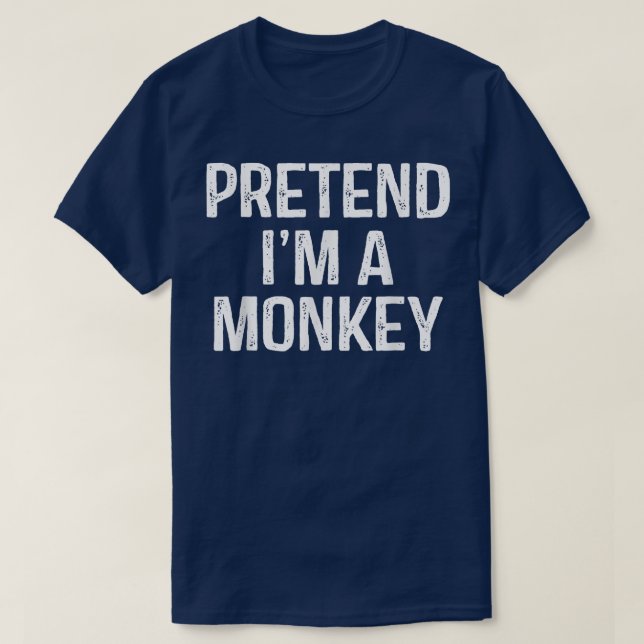 T-shirt Prétendre Que Je Suis Un Singe Drôle Costume D'Hal (Design devant)