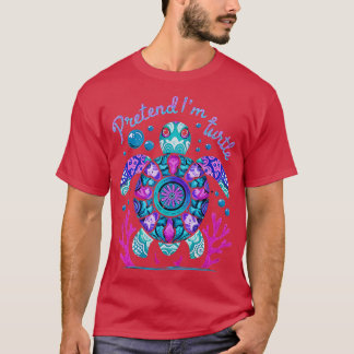 T-shirt Prétendre Que Je Suis Une Tortue Facile Halloween 
