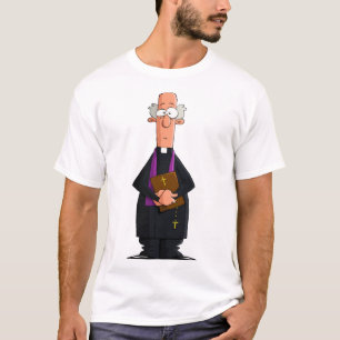 T-shirt Prêtre tenant la Bible Personnage du clergé IFunny