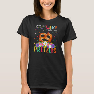 T-shirt Pretzel Nourriture Juste Une Fille Qui Aime Les Pr