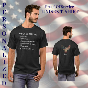 T-shirt Preuve de service hommes ou femmes