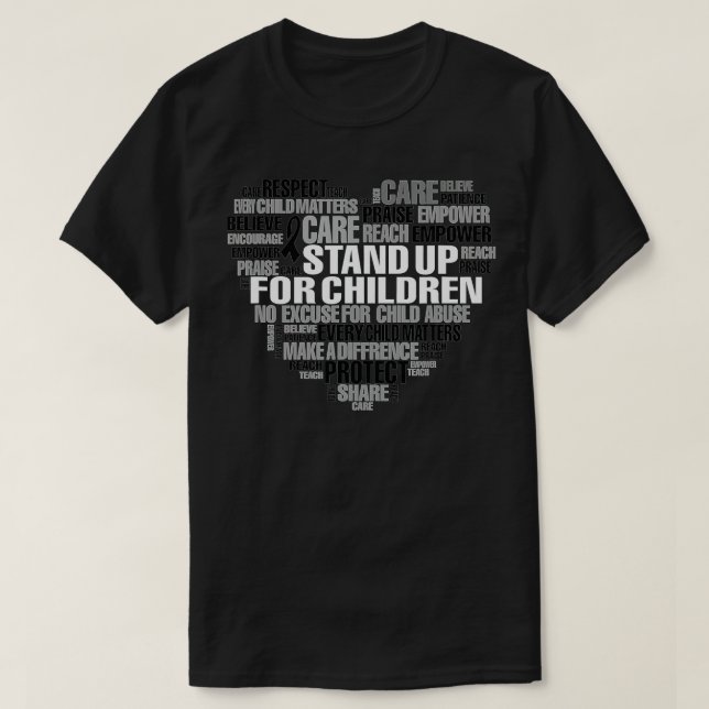 T-shirt Prévention de la maltraitance des enfants Arrêter  (Design devant)