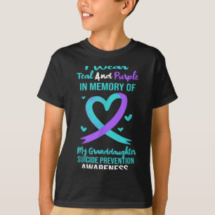 T-shirt Prévention du suicide de petite-fille de mémoire d