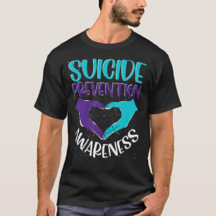T-shirt Prévention du suicide du coeur à la main Sensibili