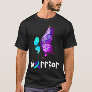 T-shirt Prévention du suicide par l'aquarelle de papillon 