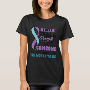 T-shirt Prévention du suicide Portez le turquoise Violet Q