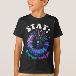 T-shirt Prévention du suicide Restez demain Besoin de vous