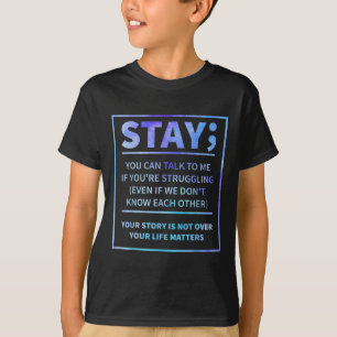T-shirt Prévention du suicide - Restez votre vie S Semicol