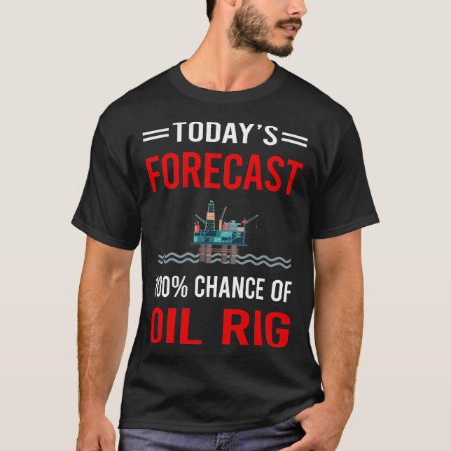 T-shirt Prévision d'aujourd'hui creuset pétrolier à col ro (Devant)