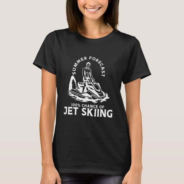 T-shirt Prévision d'été0 Chance de jet ski (Devant)