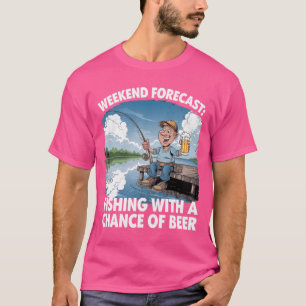 T-shirt Prévision du week-end : Pêche et bière - Pêche de