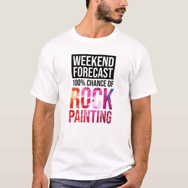 T-shirt Prévisions de fin de semaine 100 % Chance de peint (Devant)