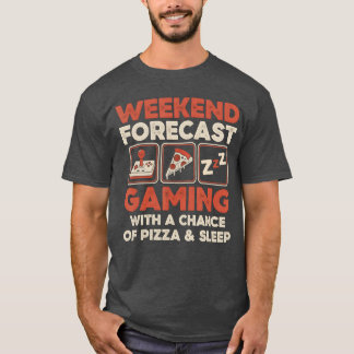 T-shirt Prévisions de week-end de jeu avec une chance de p