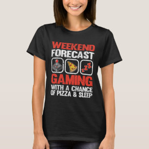 T-shirt Prévisions de week-end : jeu avec une chance de pi
