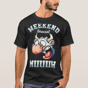 T-shirt Prévisions de week-end vendredi vacances semaine d