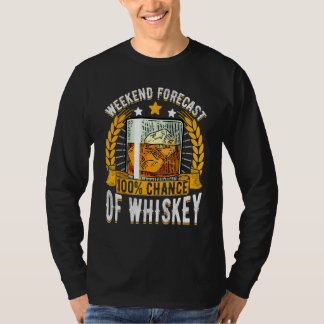 T-shirt Prévisions drôles de consommation de whisky, boiss