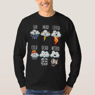 T-shirt Prévisions Météo Nuages Différences Rapport Météo