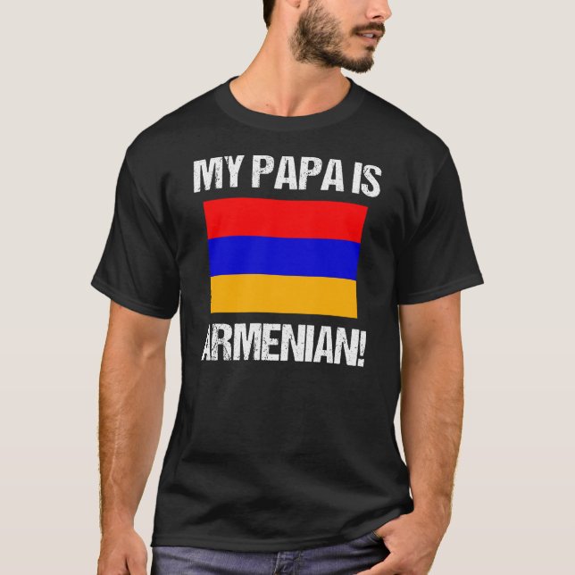 T-shirt Pride ancestrale arménienne Papa arménien Arménie (Devant)