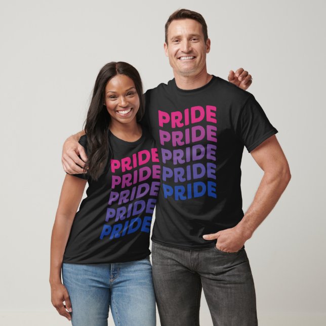 T-shirt PRIDE (courbe) : bisexuel (Unisexe)
