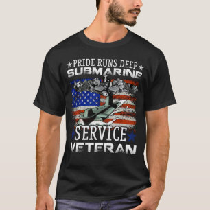 T-shirt Pride exécute le service sous-marin profond Vétéri