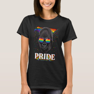 T-shirt Pride Gorilla LGBTQ Rainbow Flag Fierté Mois Anima