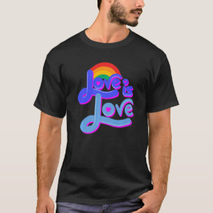 T-shirt Pride L'Amour Est L'Amour Rainbow Graphic Tee - sh