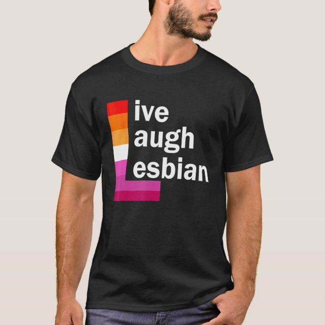 T-shirt Pride lesbienne riant en direct Pride adulte LGBT  (Devant)