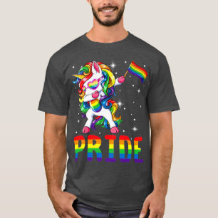 T-shirt Pride LGBT Gay Be Lesbian Unicorn Dabbing T drôle