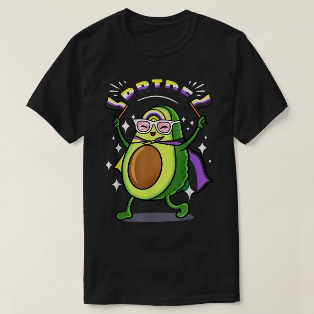 T-shirt Pride non binaire d'Avocado (Design devant)