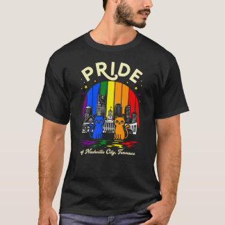 T-shirt Pride of Nashville City Tennessee Cats Rainbow Fla