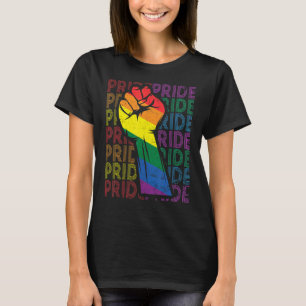 T-shirt Pride Power Fist Lgbt Mois gay Lesbian Transgende