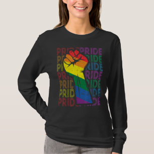 T-shirt Pride Power Fist Lgbt Mois gay Lesbian Transgende