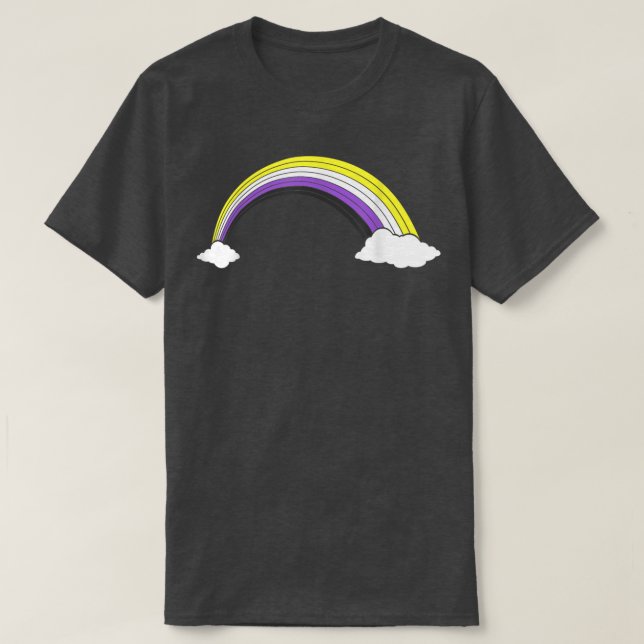 T-shirt Pride Rainbow Non Binary Flag Pride Month LGBT Non (Design devant)