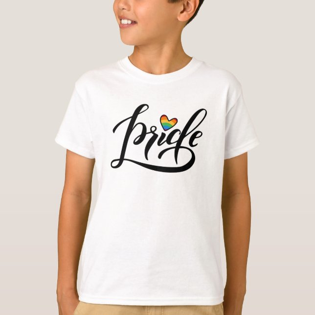 T-shirt Pride Script Heart (Devant)