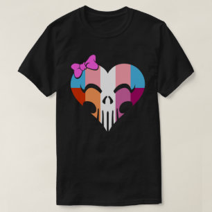 T-shirt Pride Transbian Skully Unisex