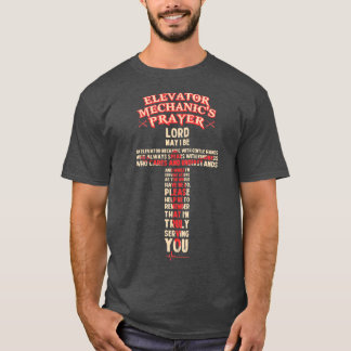 T-shirt Prière de mécanique d'ascenseur