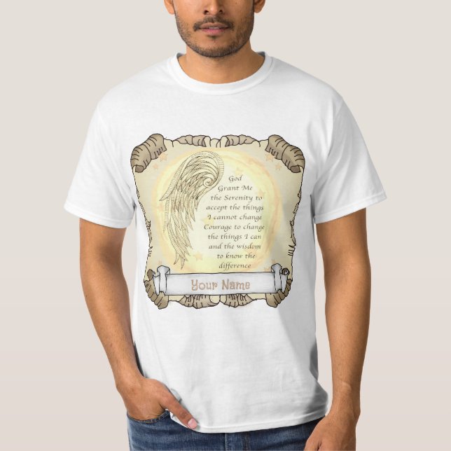 T-shirt Prière de sérénité de l'ange (Devant)