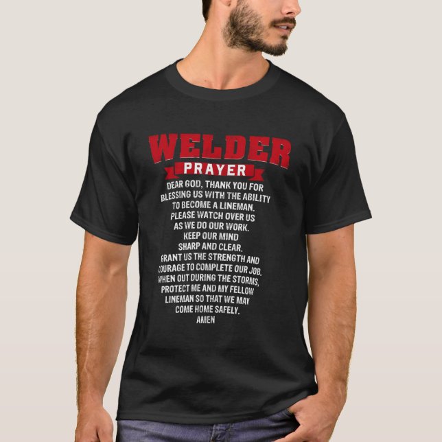 T-shirt Prière de souder Christian Souder Grand-père Papa  (Devant)