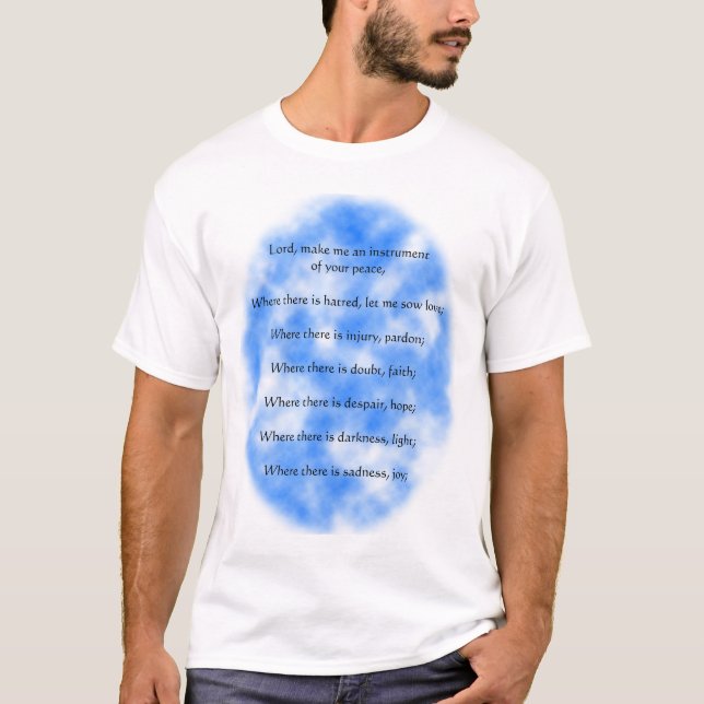 T-shirt Prière de St Francis d'Assisi (Devant)