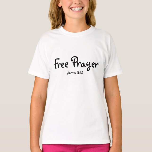 T-shirt Prière gratuite - fille élégante (Devant)