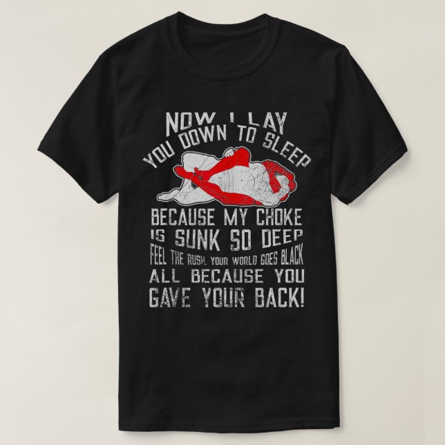 T-shirt Prière Jiu jitsu drôle désespéré BJJ s'attaque à (Design devant)