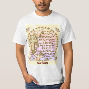 T-shirt Prière latine chrétienne du Seigneur